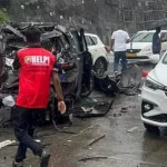 Speeding Container Trailer Loses Brakes on Mumbai–Pune Expressway, Ploughs into ~20 Vehicles — 1 Woman Dead, ~18 Injured